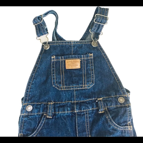 CARTERS Jean Overalls With Pockets Toddler Denim Jean Blue Boys Age 24M/2T - Picture 4 of 10